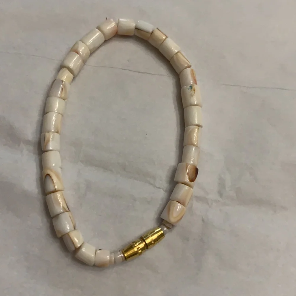 Coastal Puka Shell small beads kids bracelet